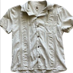 Vintage Style Dandy Del Mar Linen Button Down Shirt, Size S, fits like a medium